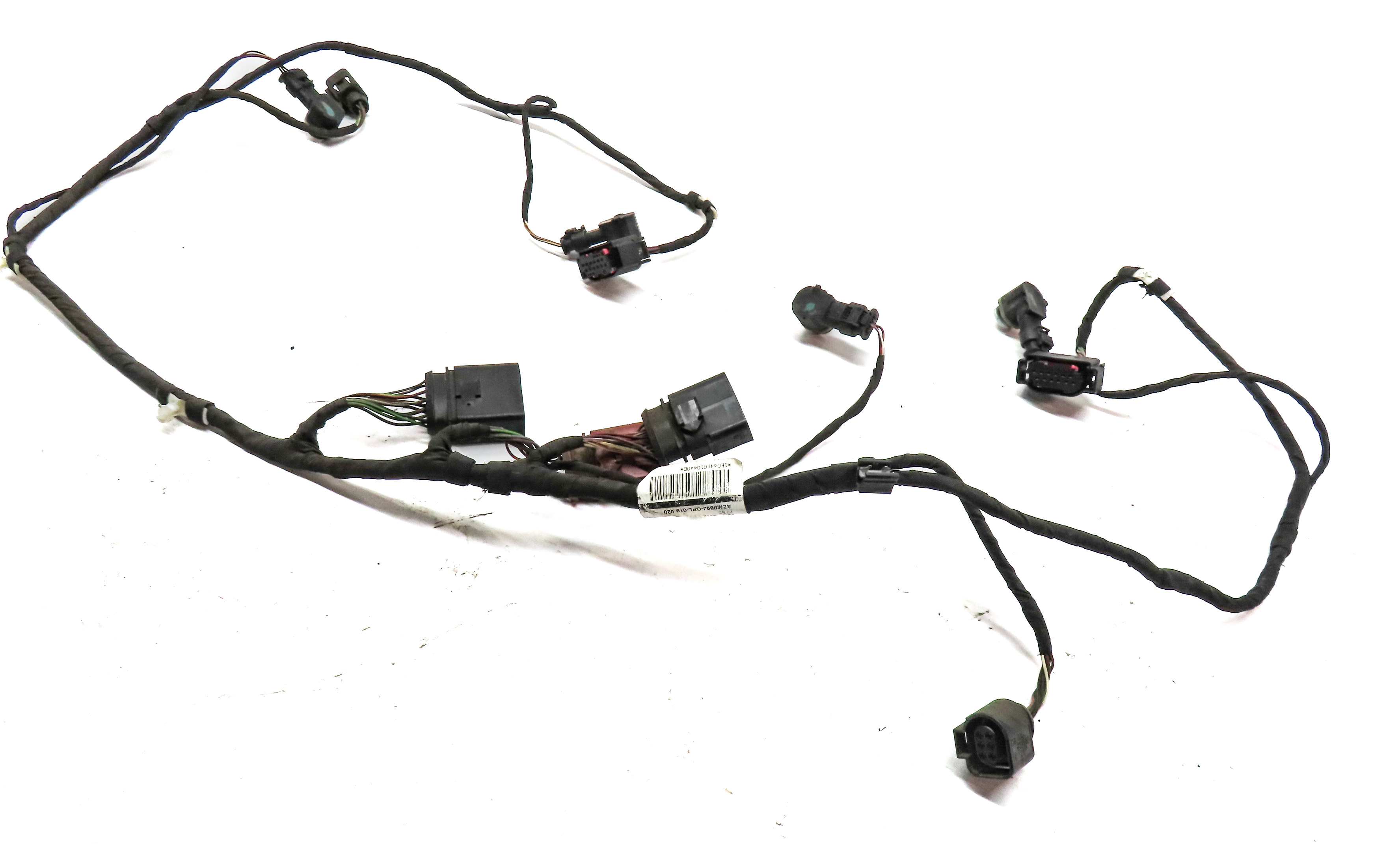 13 AUDI Q7 (4L) REAR PARK ASSIST PDC DISTANCE CONTROL WIRE SENSOR SET/4 (White) — exact item pictured